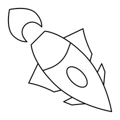 Space Rocket icon vector,Rockets of different shapes. Spaceships , linear icon collection. Space Industry.