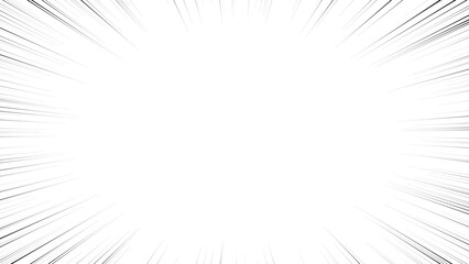 ウニフラッシュ細め漫画の集中線透過ベクター