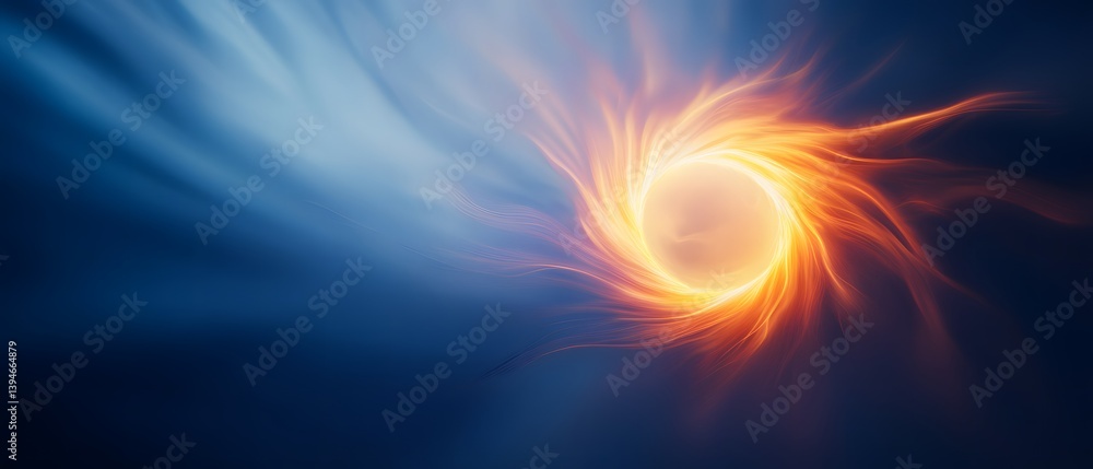 Poster abstract image of a swirling vortex with light and dark contrasts