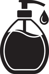 Liquid soap icon silhouette vector illustration