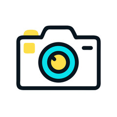 Camera Icon Design for Coloring Pages