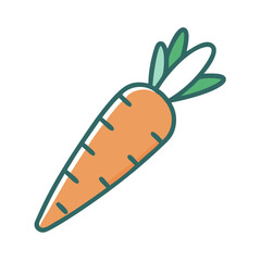 Carrot Icon Design for Coloring Pages