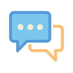 Fototapeta premium Chat Icon Design for Coloring Pages