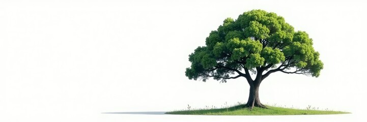 A lone tree's majestic presence is highlighted by its surroundings of white, grandeur, tree, solitary