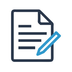 Document Write Icon Design for Coloring Pages