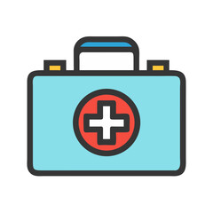 Obraz premium First Aid Kit Icon Design for Coloring Pages