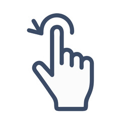 Hand Cursor Click Icon Outline Coloring Book Page Line Art Drawing Set White Background

