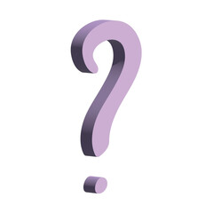 3d question mark clipart Single element for design