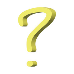 3d question mark clipart Single element for design