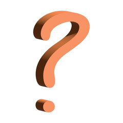 3d question mark clipart Single element for design