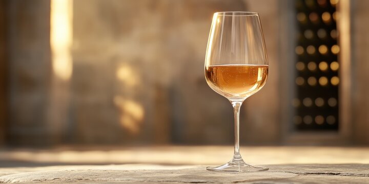 wine tasting experience, a sommelier swirled wine, focusing on its rich tones, with an elegant wine cellar in soft focus
