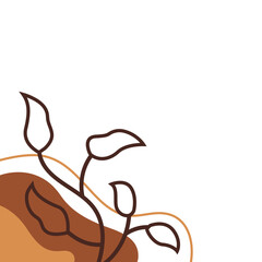 Obraz premium Bohemian Leaf Corner