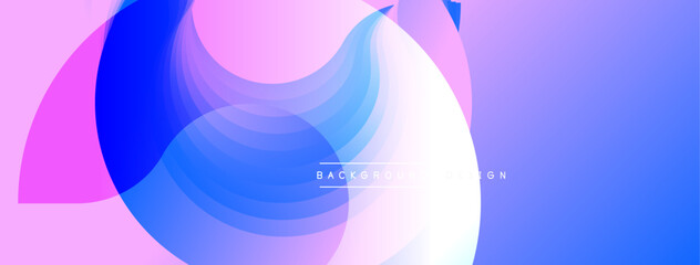 Abstract flowing shapes, vibrant blue, pink hues create dynamic composition. Smooth gradients suggest movement, modern design aesthetic. Minimalist, clean.