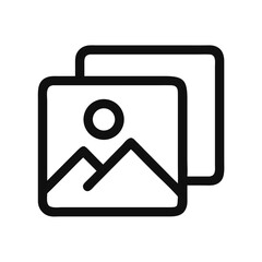 Picture Icon Outline Coloring Book Page Line Art Drawing Set White Background

