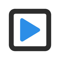 Play Icon Outline Coloring Book Page Line Art Drawing Set White Background