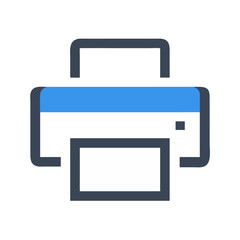 Printer Icon Outline Coloring Book Page Line Art Drawing Set White Background

