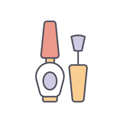 Nail Polish vector icon stock illustration