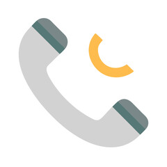 Telephone Icon Outline Coloring Book Page Line Art Drawing Set White Background

