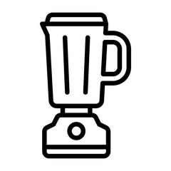 blender outline icon. appliance black line illustration.