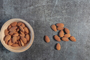 almonds in a bowl