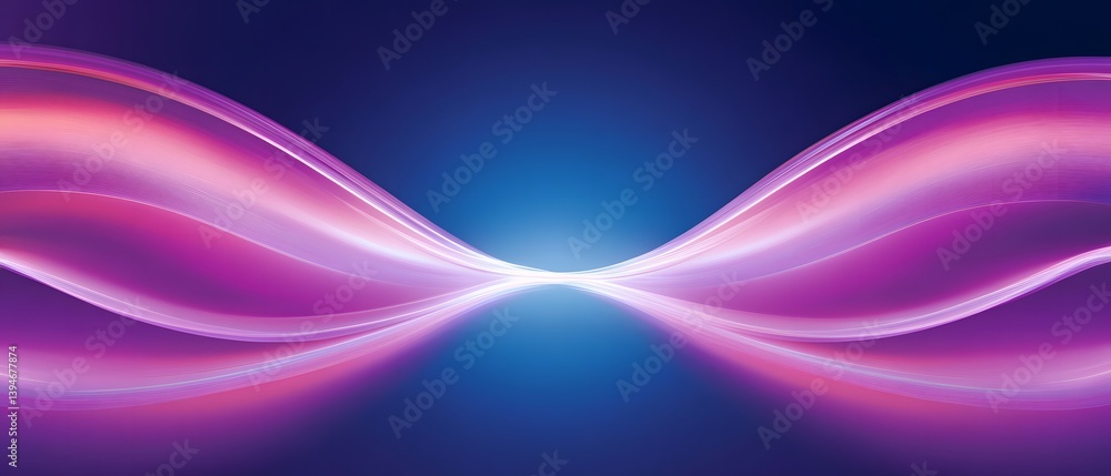 Poster abstract wave pattern with gradient colors