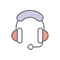 Headphones  vector icon stock illustration