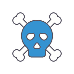 Skull  vector icon stock illustration