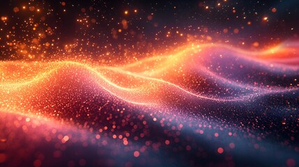 Obraz premium Abstract glowing waves of light