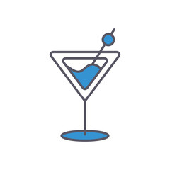 Cocktail  vector icon stock illustration