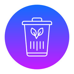 Eco Trash Bin Icon