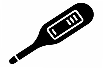 digital  thermometer silhouette vector