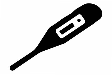 digital  thermometer silhouette vector