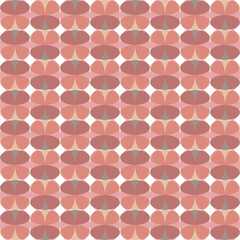 overlap Circle oval pattern repeat, replete pattern, endless fabric pattern, pink oval dot bubble strip