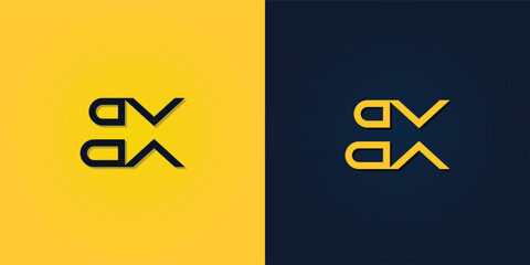 Minimalist Abstract Initial letter BX logo.