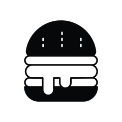 Hamburger  vector icon stock illustration