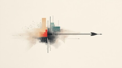 Fototapeta premium Abstract arrow, urban design