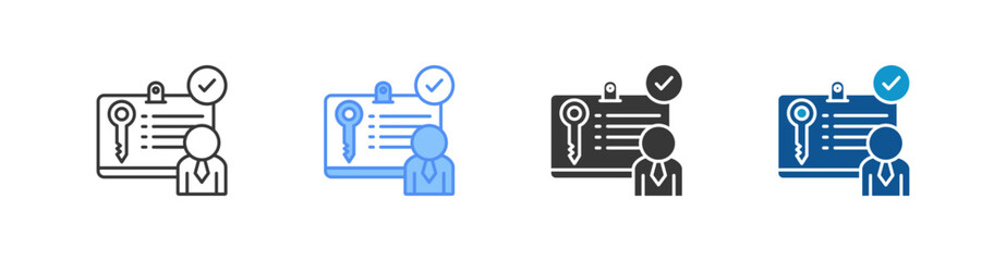 Employee Credentials Multistyle Icon Sheet