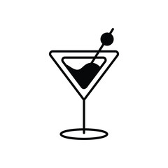 Cocktail  vector icon stock illustration