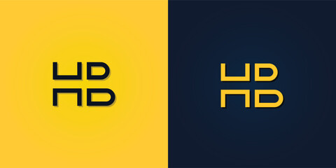 Minimalist Abstract Initial letter HB logo.