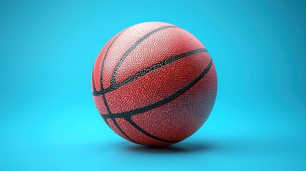 Obraz premium Red basketball on a bright background