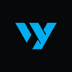 WY Letter Logo Design. WY Creative letter logo design vector, WY Letter Initial Logo Design. WY monogram Logo Unique Concept Vector. © MdRifat