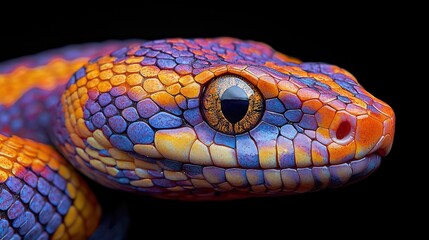 Fototapeta premium Close-up vibrant snake portrait