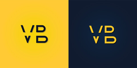 Minimalist Abstract Initial letter VB logo.
