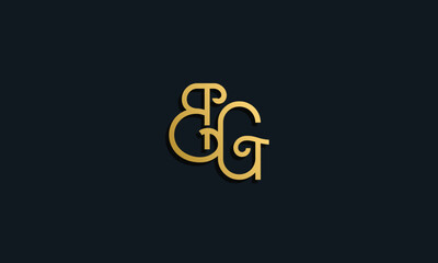 Obraz premium Luxury fashion initial letter BG logo.