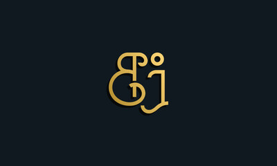Luxury fashion initial letter BI logo.