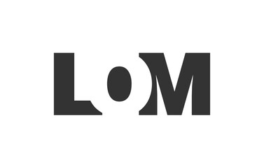 LOM logo design. Initial letter L O M bold font style for tech startups, consulting, corporate branding. Creative company name, headlines typography identity, trendy logotype.