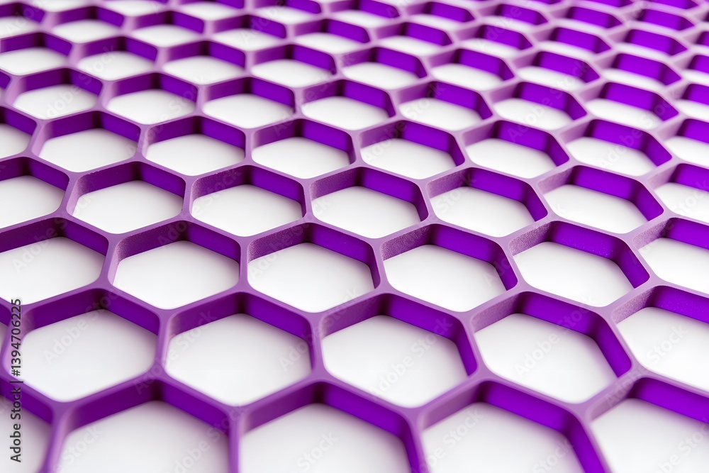 Poster purple hexagonal grid pattern