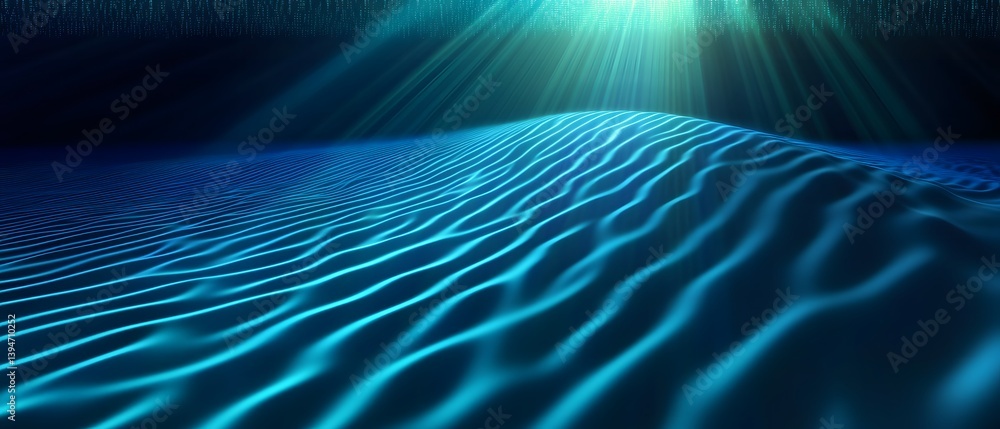 Poster abstract representation of digital waves or sound patterns