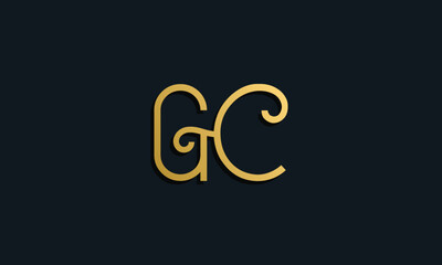Luxury fashion initial letter GC logo.