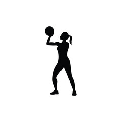 Fitness and Workout Silhouette Icons Set – Vector Illustrations of Exercise, Gym, and Training Activities